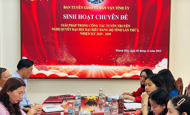 Đảng bộ Ban Tuyên giáo và Dân vận Tỉnh ủy sinh hoạt chuyên đề quý IV/2025